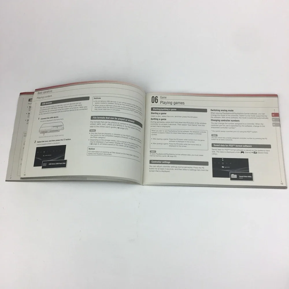 Sony Playstation 3 PS Quick Reference Instruct English French Spanish‎ Section